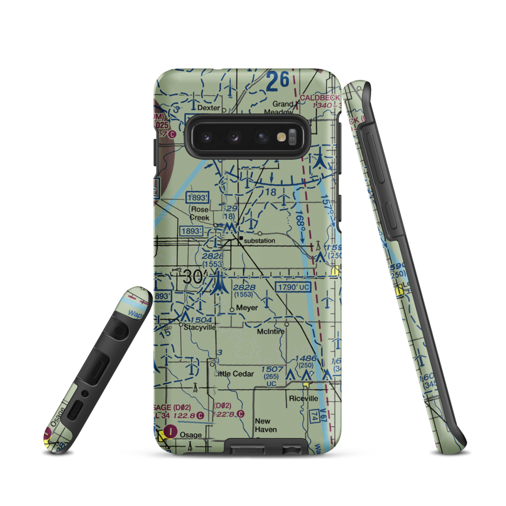 Gilgenbach's Airport (MY11) VFR Sectional Samsung Phone Case Samsung Galaxy S10 model shown