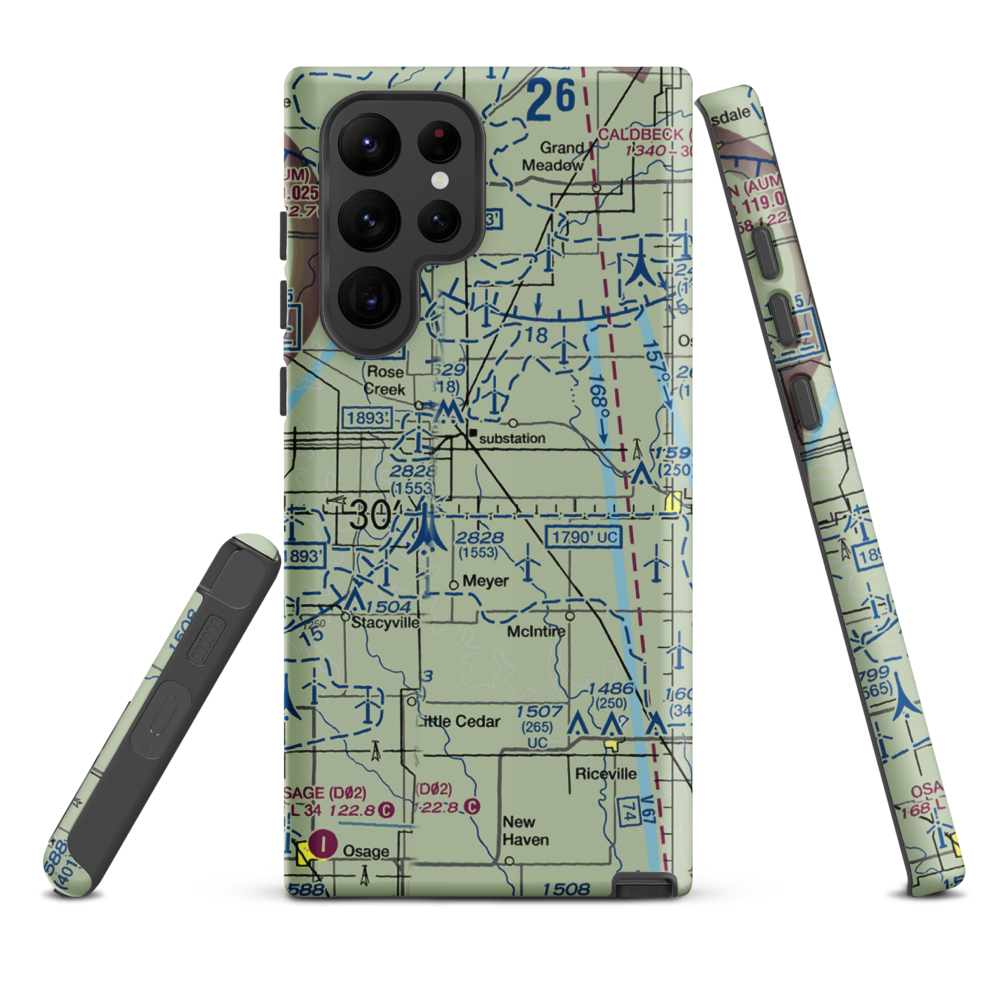 Gilgenbach's Airport (MY11) VFR Sectional Samsung Phone Case Samsung Galaxy S22 Ultra model shown