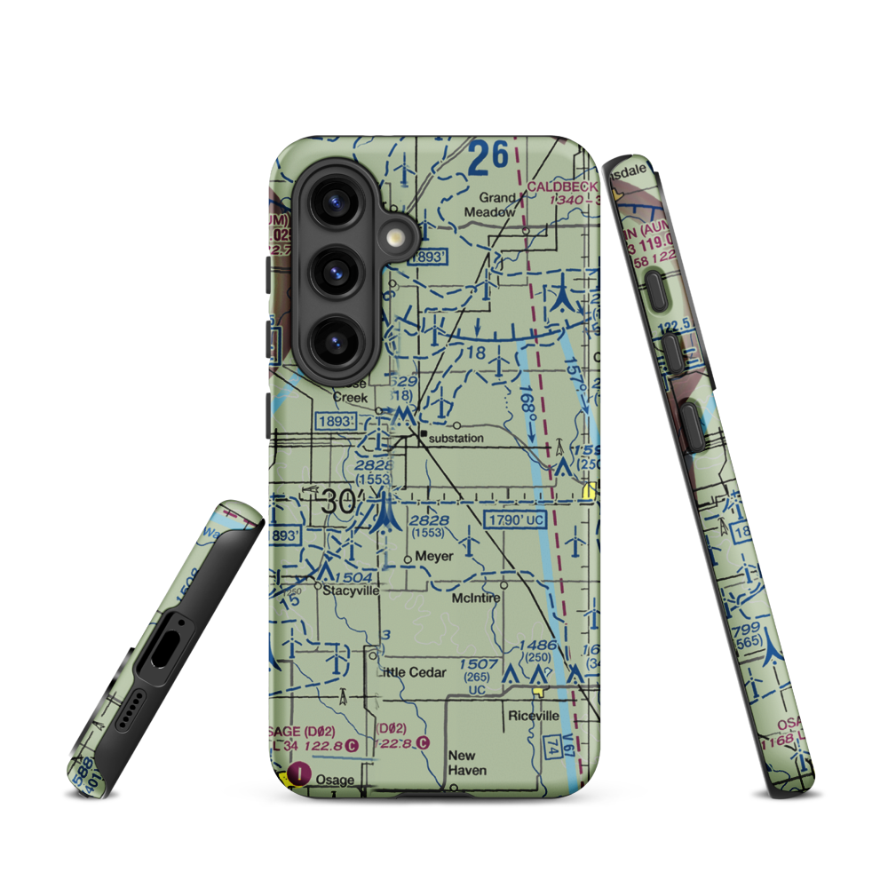 Gilgenbach's Airport (MY11) VFR Sectional Samsung Phone Case Samsung Galaxy S24 model shown