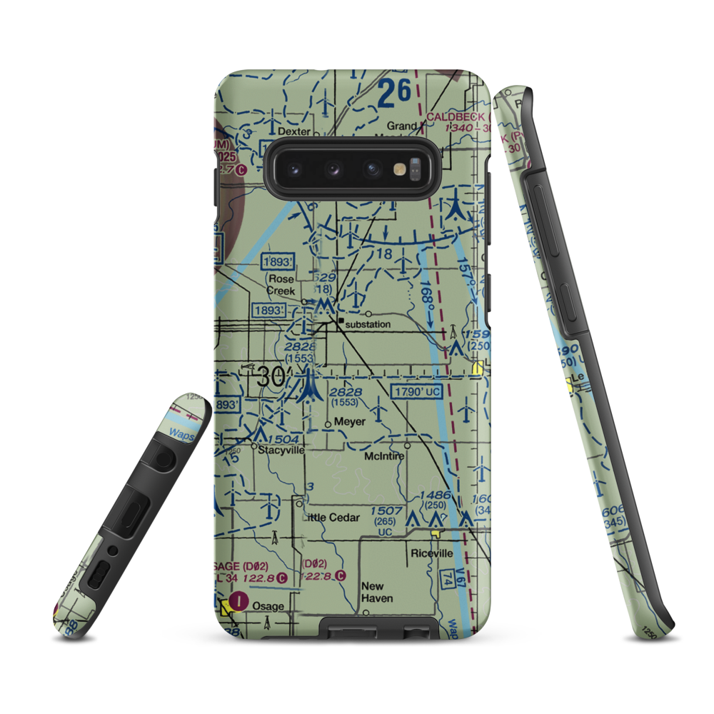 Gilgenbach's Airport (MY11) VFR Sectional Samsung Phone Case Samsung Galaxy S10 Plus model shown