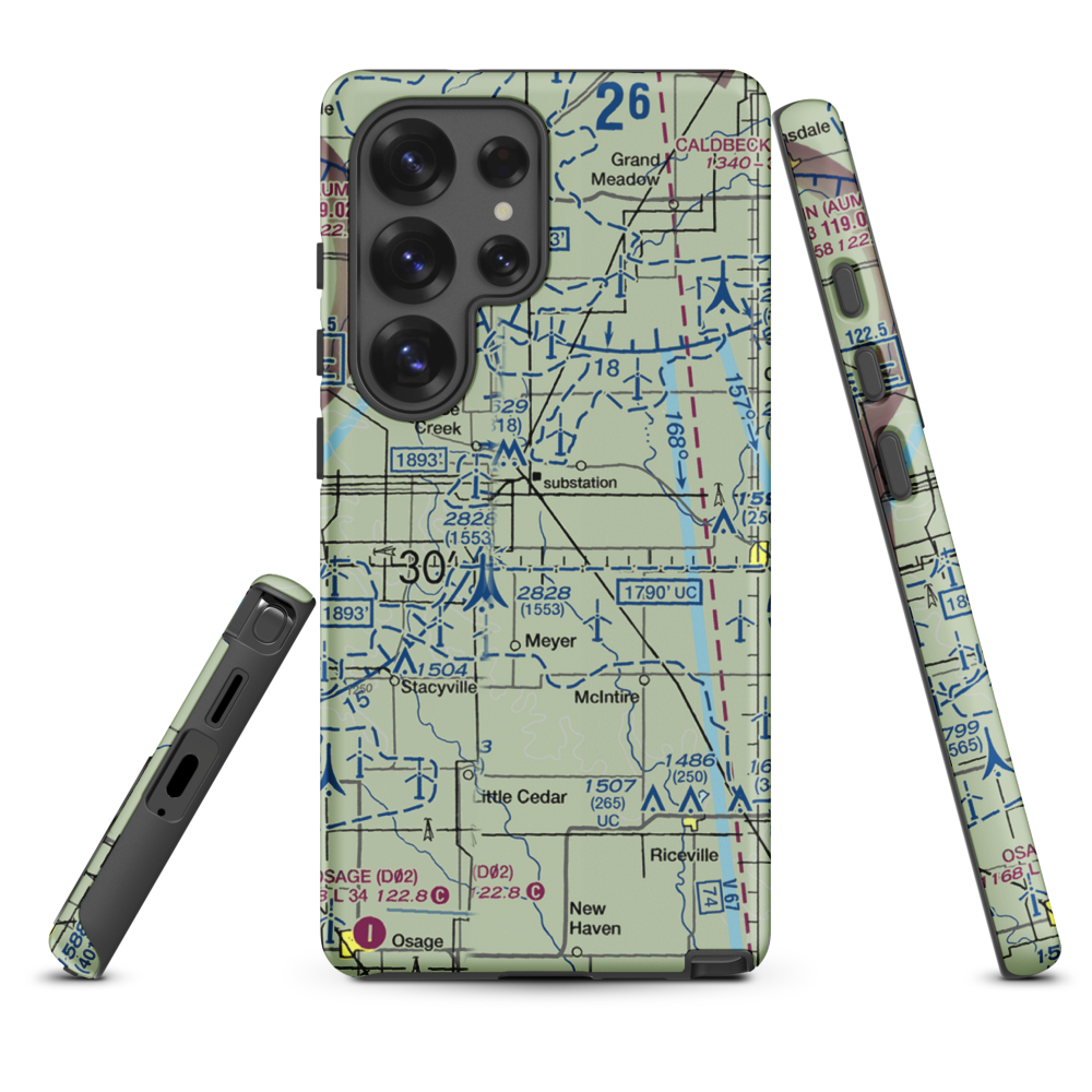 Gilgenbach's Airport (MY11) VFR Sectional Samsung Phone Case Samsung Galaxy S25 Ultra model shown