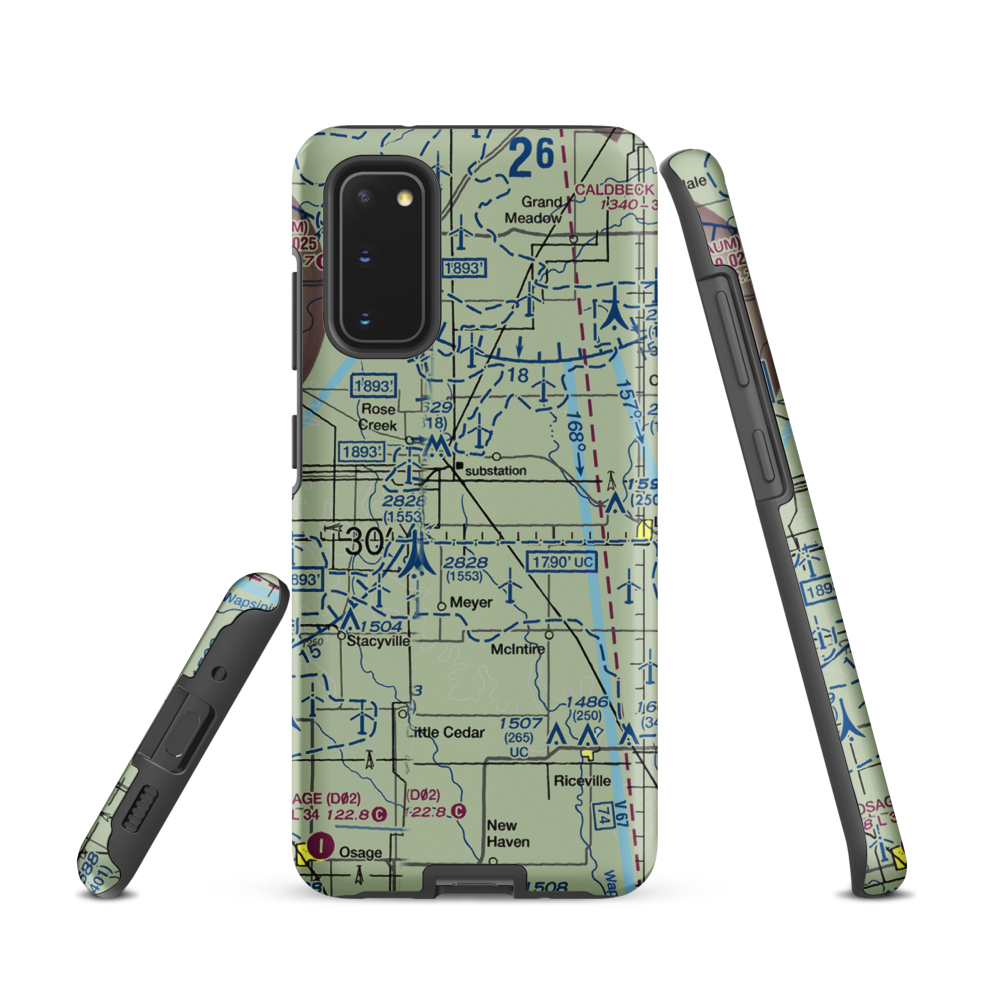 Gilgenbach's Airport (MY11) VFR Sectional Samsung Phone Case Samsung Galaxy S20 model shown