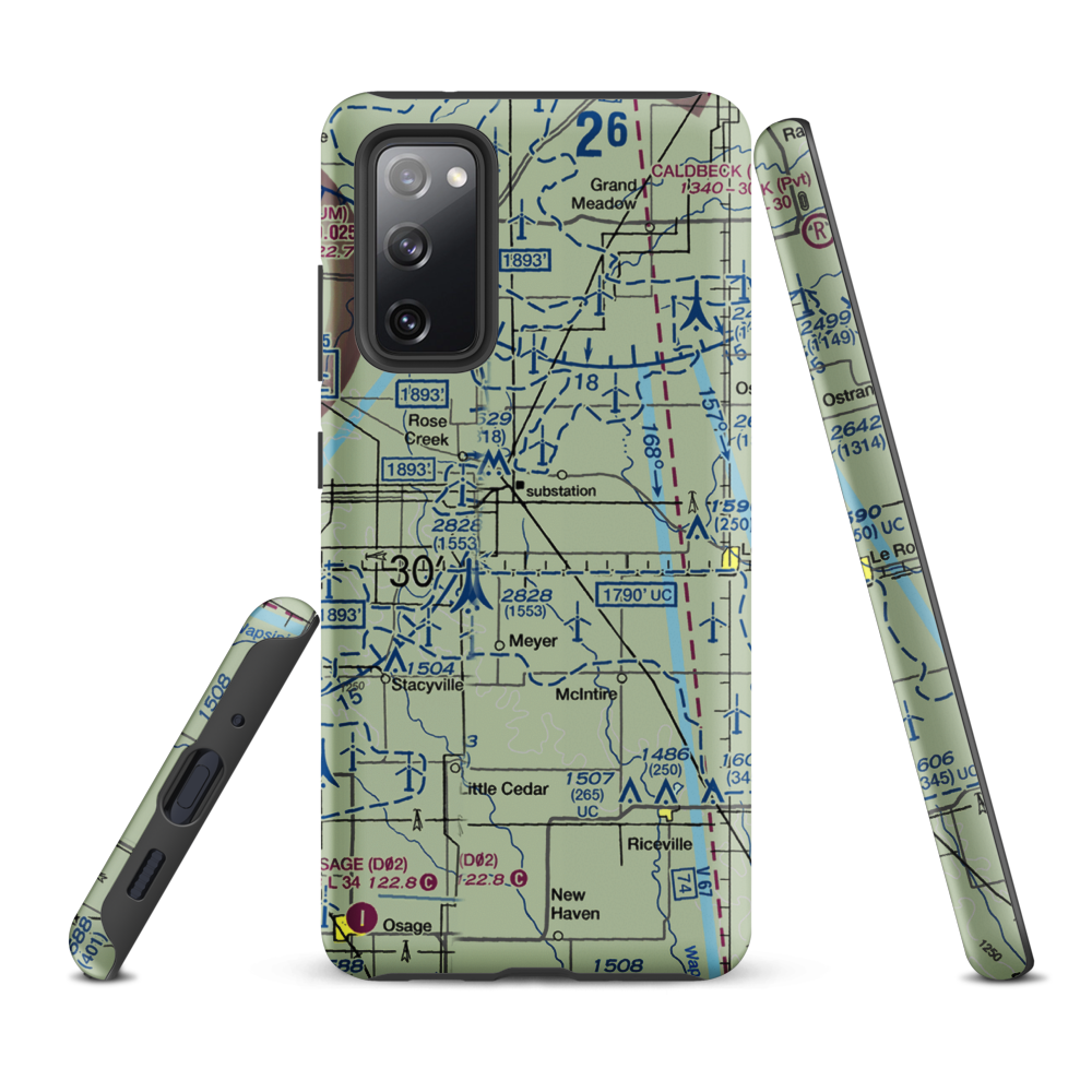 Gilgenbach's Airport (MY11) VFR Sectional Samsung Phone Case Samsung Galaxy S20 FE model shown