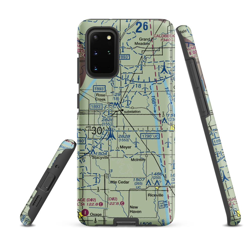 Gilgenbach's Airport (MY11) VFR Sectional Samsung Phone Case Samsung Galaxy S20 Plus model shown