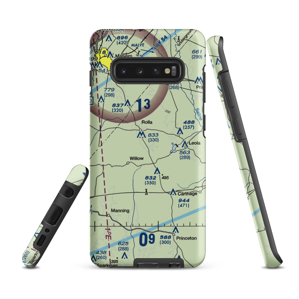 Gillespie Strip (AR82) VFR Sectional Samsung Phone Case Samsung Galaxy S10 Plus model shown