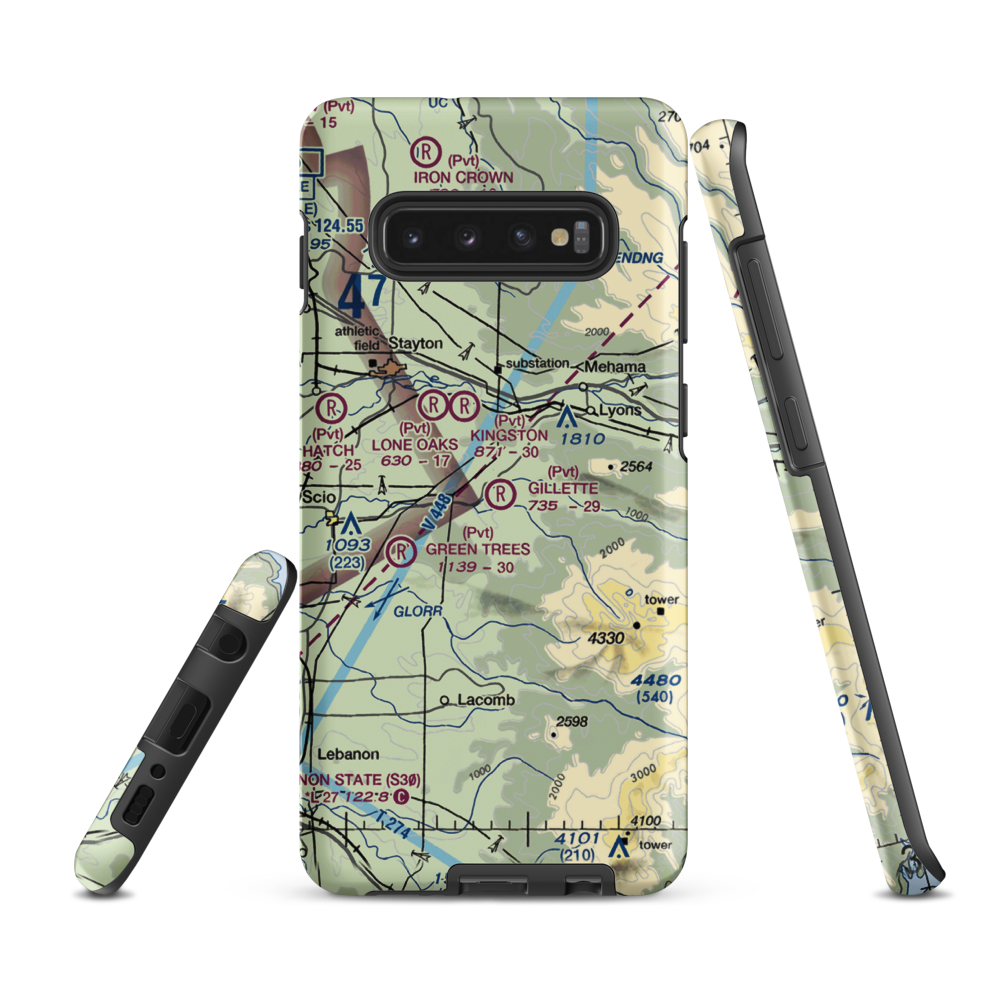 Gillette Field (OR51) VFR Sectional Samsung Phone Case Samsung Galaxy S10 Plus model shown