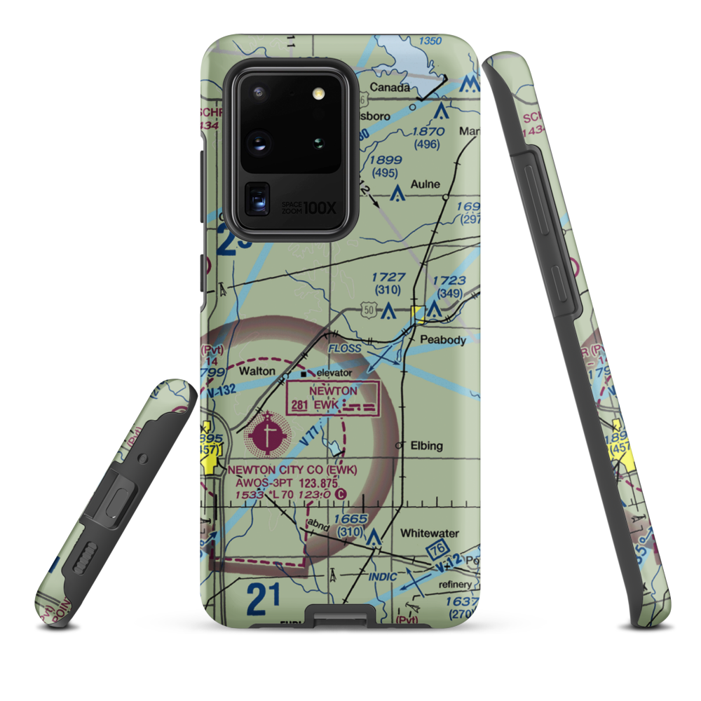 Gilley's Airport (80KS) VFR Sectional Samsung Phone Case Samsung Galaxy S20 Ultra model shown