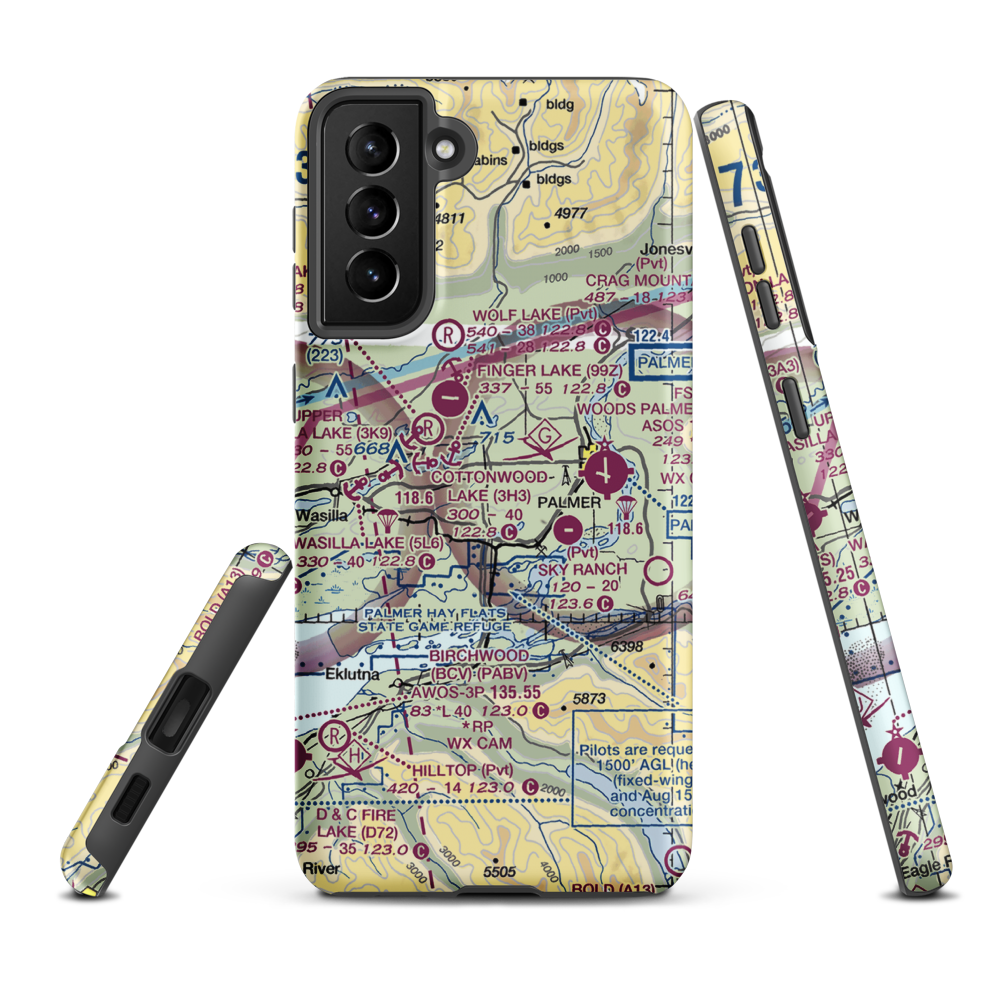 Gilmore Strip (39AK) VFR Sectional Samsung Phone Case Samsung Galaxy S21 FE model shown