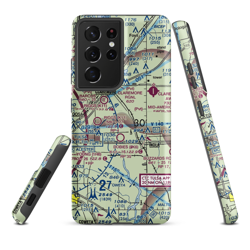 Gilstrap Field (55OK) VFR Sectional Samsung Phone Case Samsung Galaxy S21 Ultra model shown
