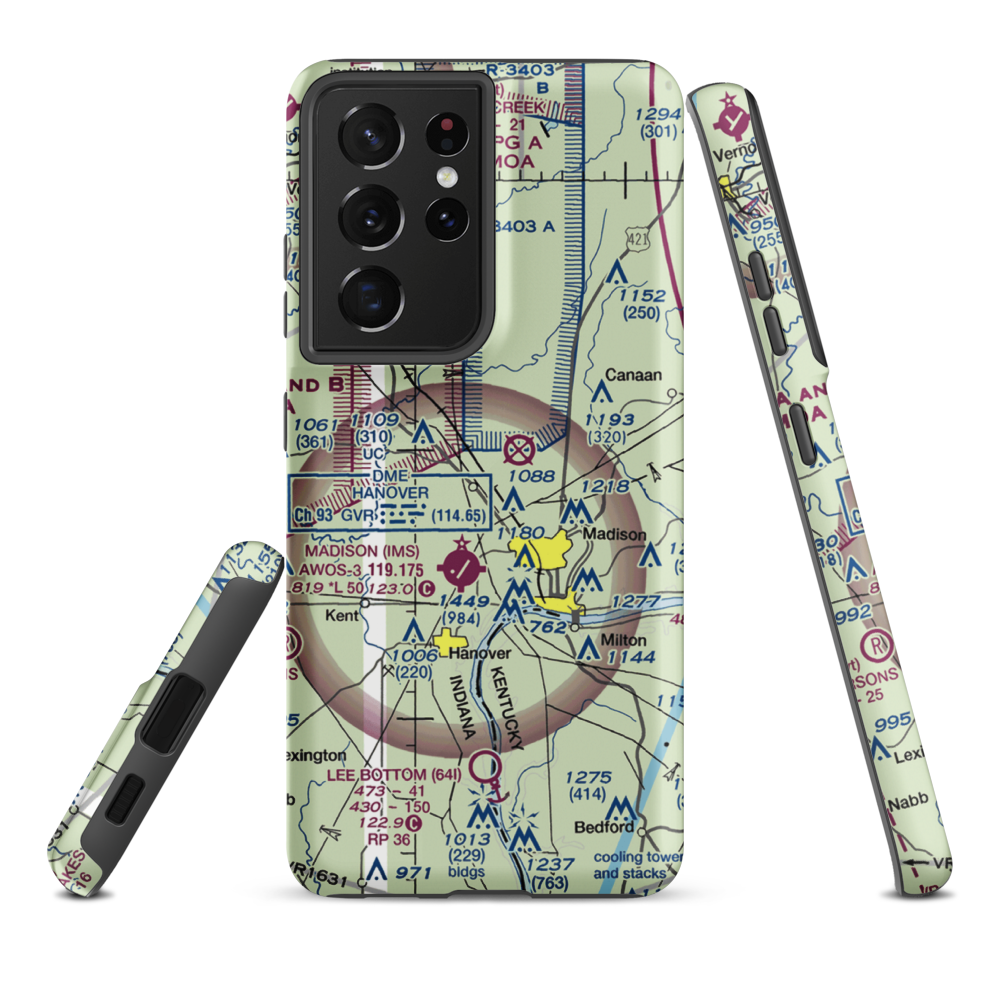 Giltner Airport (II54) VFR Sectional Samsung Phone Case Samsung Galaxy S21 Ultra model shown