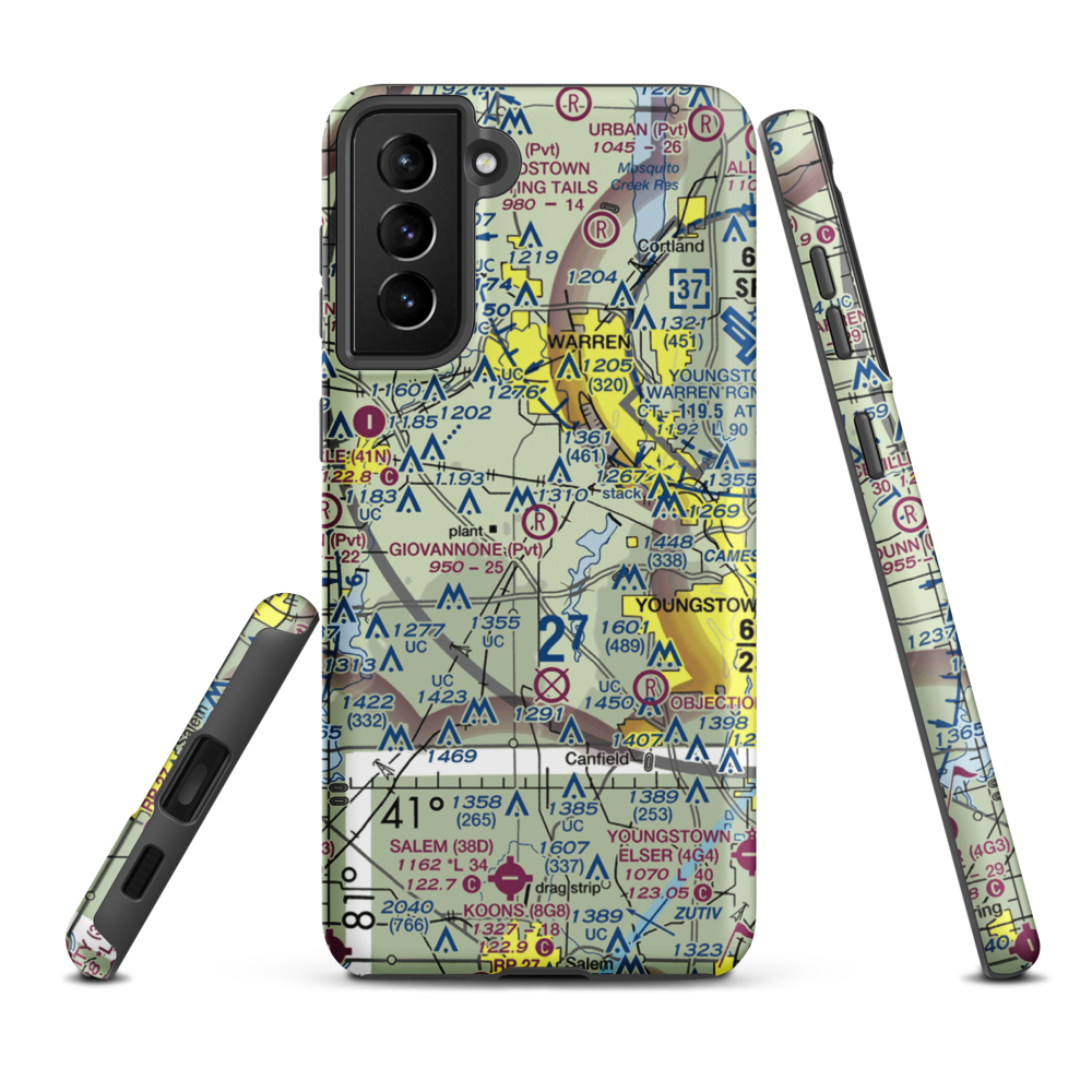 Giovannone Airport (22OI) VFR Sectional Samsung Phone Case Samsung Galaxy S21 FE model shown