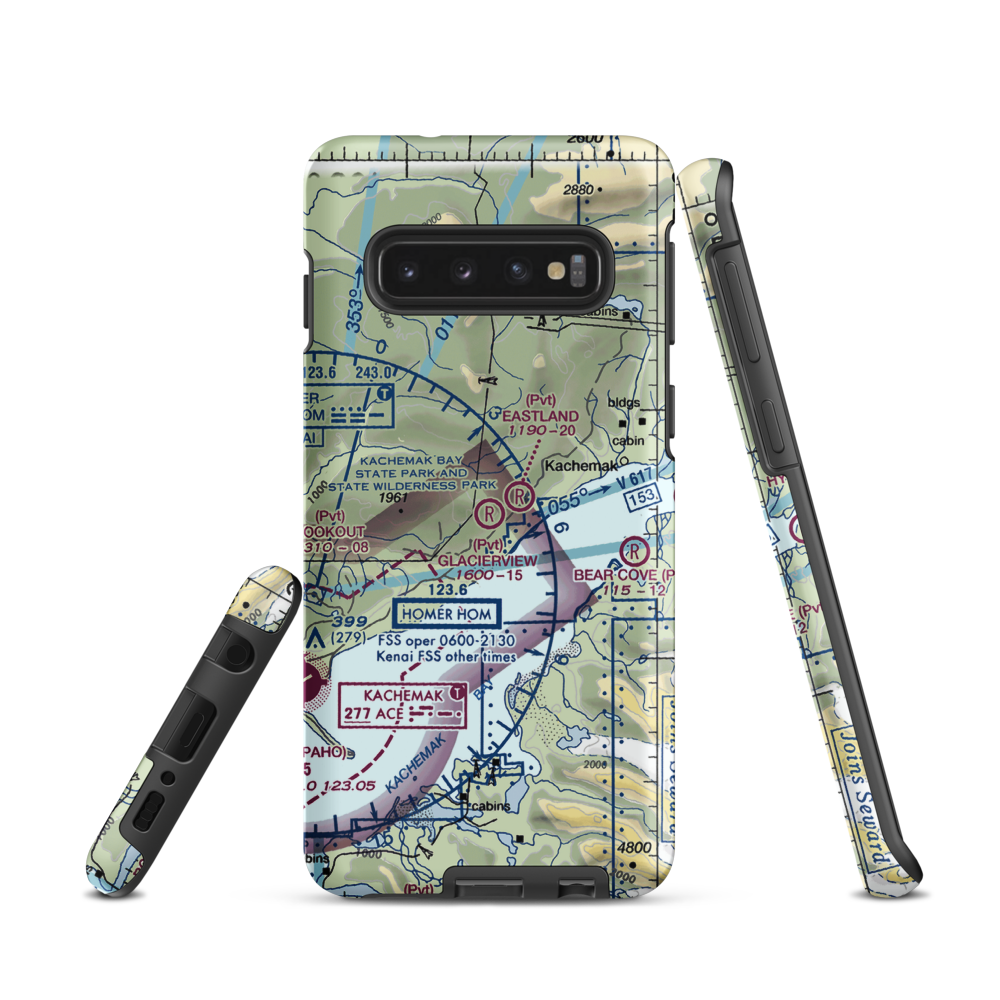 Glacierview Strip (AK17) VFR Sectional Samsung Phone Case Samsung Galaxy S10 model shown