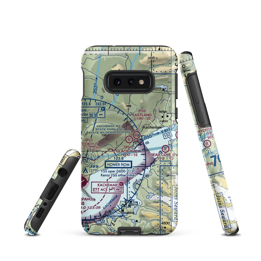 Glacierview Strip (AK17) VFR Sectional Samsung Phone Case Samsung Galaxy S10e model shown