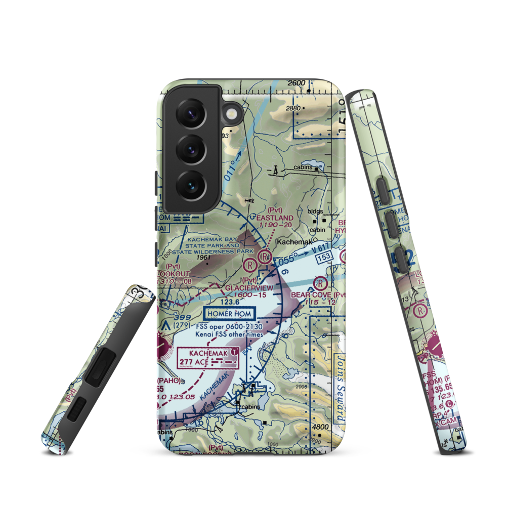 Glacierview Strip (AK17) VFR Sectional Samsung Phone Case Samsung Galaxy S22 model shown