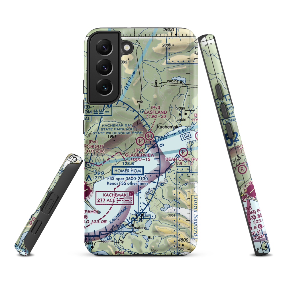 Glacierview Strip (AK17) VFR Sectional Samsung Phone Case Samsung Galaxy S22 Plus model shown