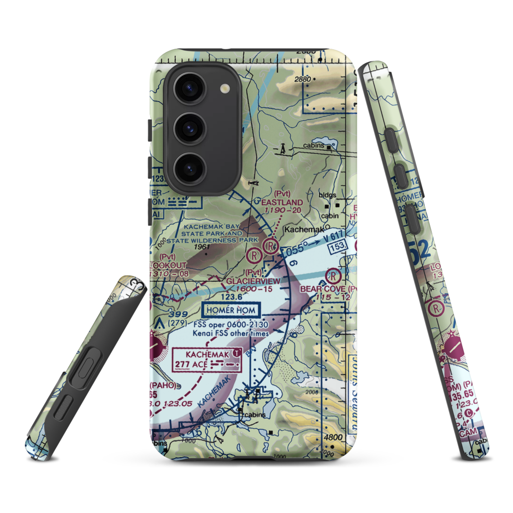 Glacierview Strip (AK17) VFR Sectional Samsung Phone Case Samsung Galaxy S23 Plus model shown