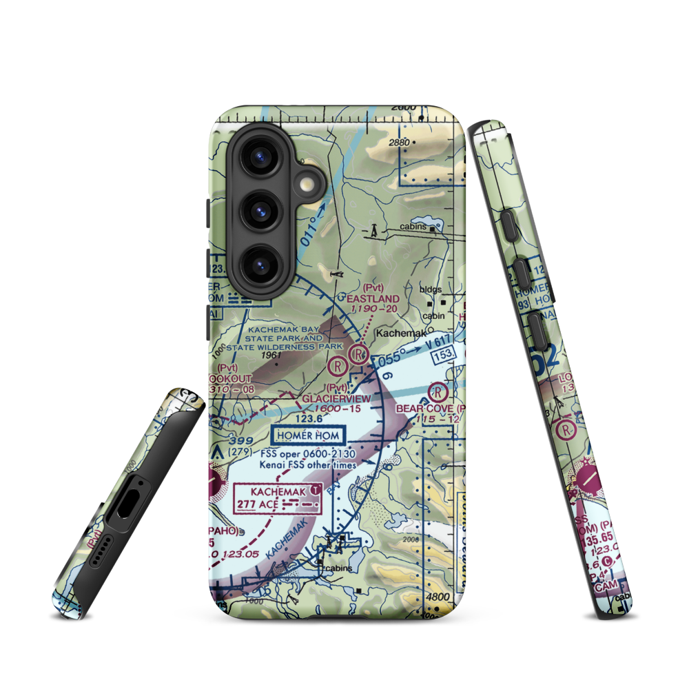 Glacierview Strip (AK17) VFR Sectional Samsung Phone Case Samsung Galaxy S24 model shown