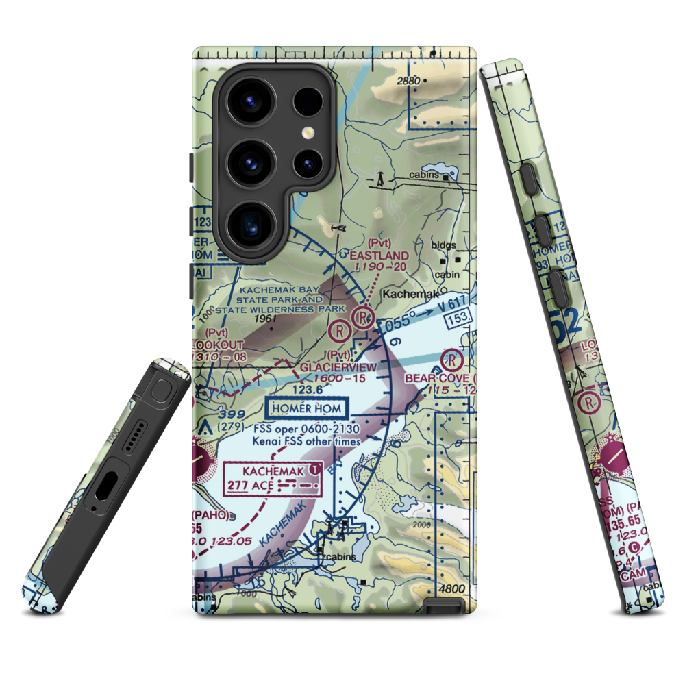Glacierview Strip (AK17) VFR Sectional Samsung Phone Case Samsung Galaxy S24 Ultra model shown