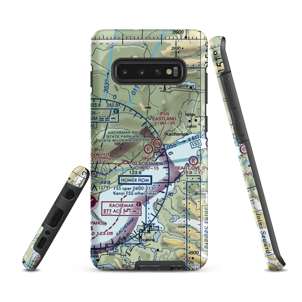 Glacierview Strip (AK17) VFR Sectional Samsung Phone Case Samsung Galaxy S10 Plus model shown
