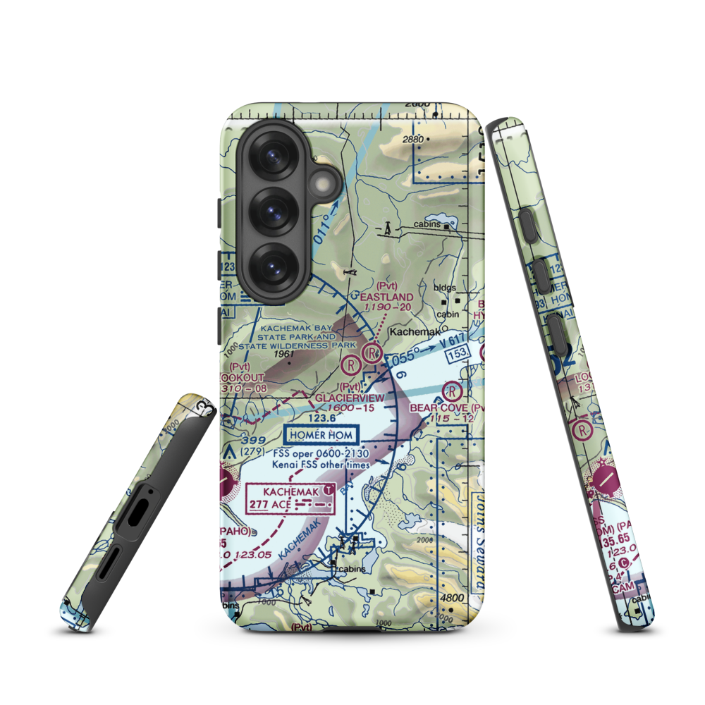 Glacierview Strip (AK17) VFR Sectional Samsung Phone Case Samsung Galaxy S25 model shown