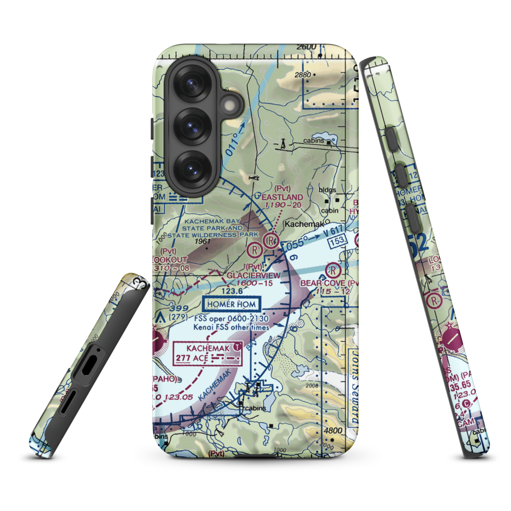 Glacierview Strip (AK17) VFR Sectional Samsung Phone Case Samsung Galaxy S25 Plus model shown