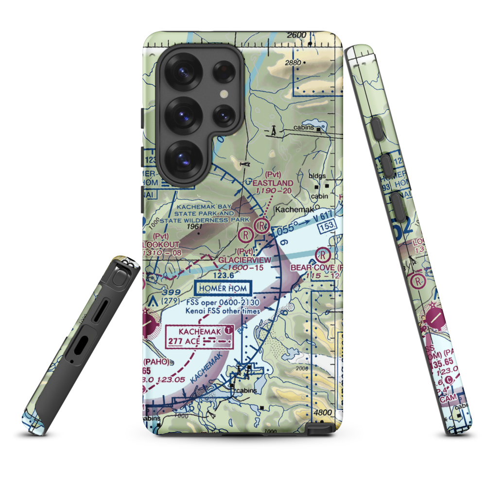 Glacierview Strip (AK17) VFR Sectional Samsung Phone Case Samsung Galaxy S25 Ultra model shown