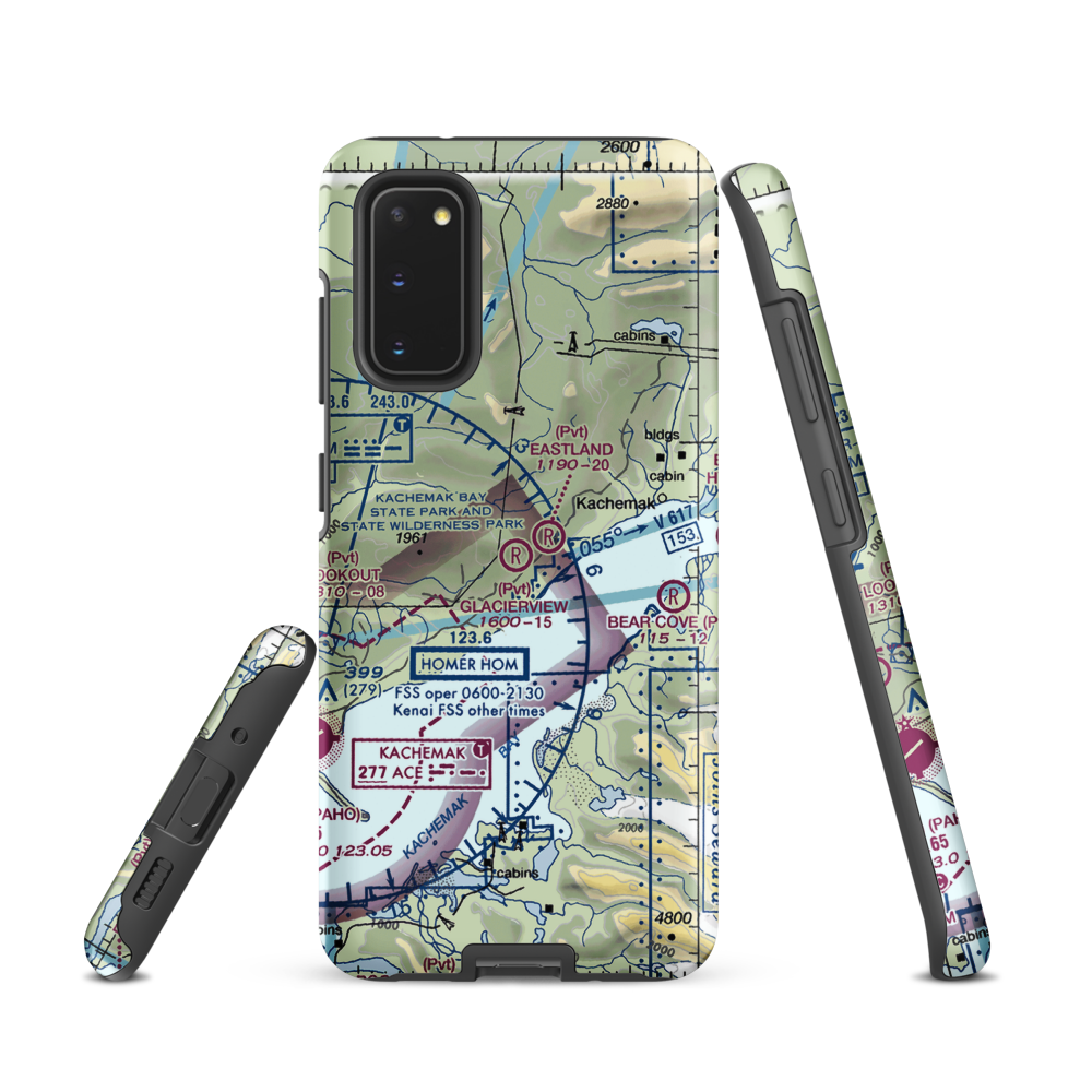 Glacierview Strip (AK17) VFR Sectional Samsung Phone Case Samsung Galaxy S20 model shown