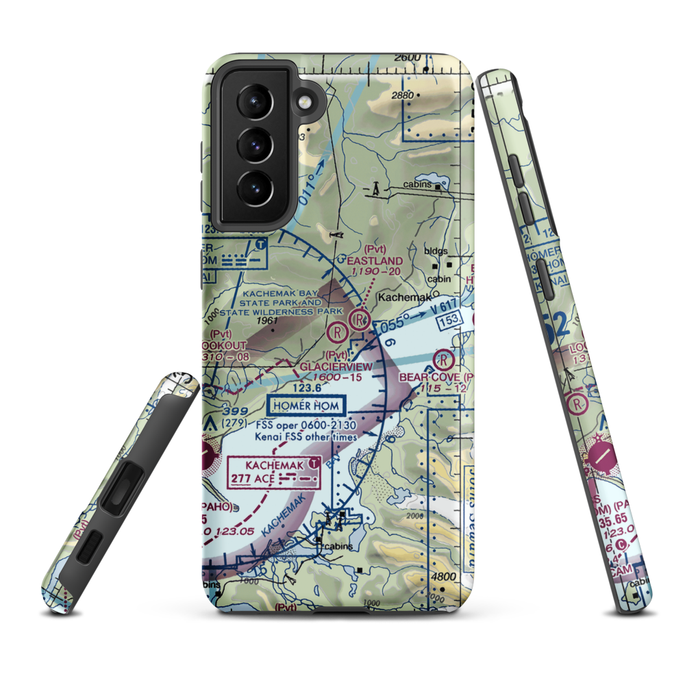 Glacierview Strip (AK17) VFR Sectional Samsung Phone Case Samsung Galaxy S21 FE model shown