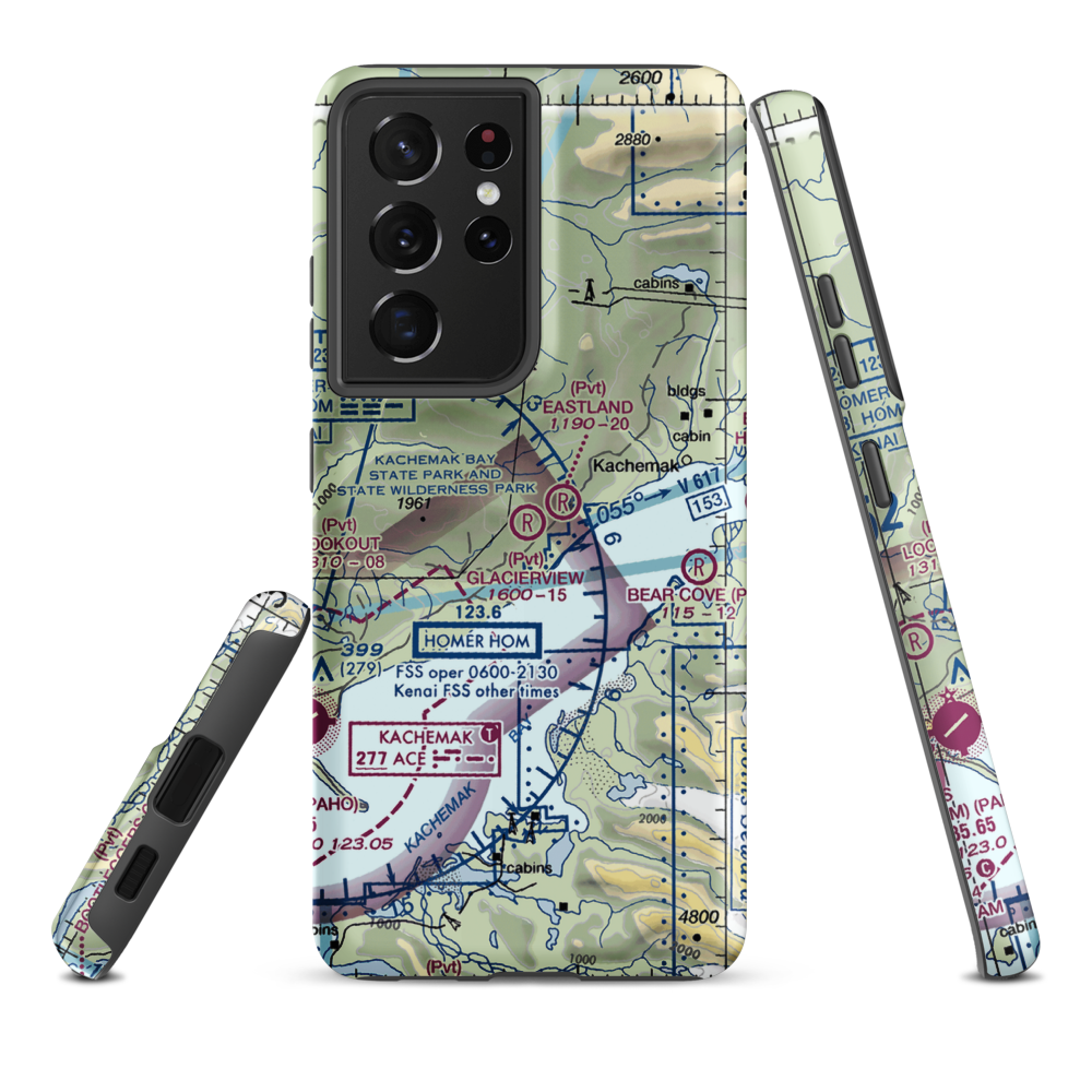 Glacierview Strip (AK17) VFR Sectional Samsung Phone Case Samsung Galaxy S21 Plus model shown