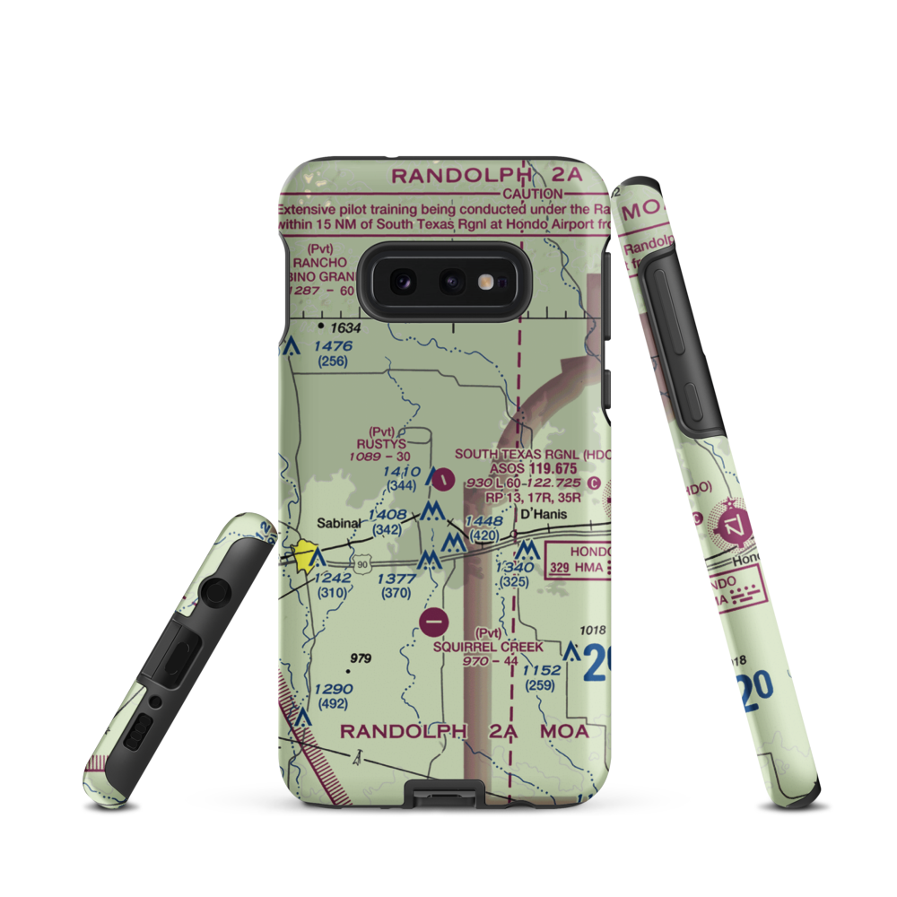 Glasscock Field (4TS8) VFR Sectional Samsung Phone Case Samsung Galaxy S10 Plus model shown