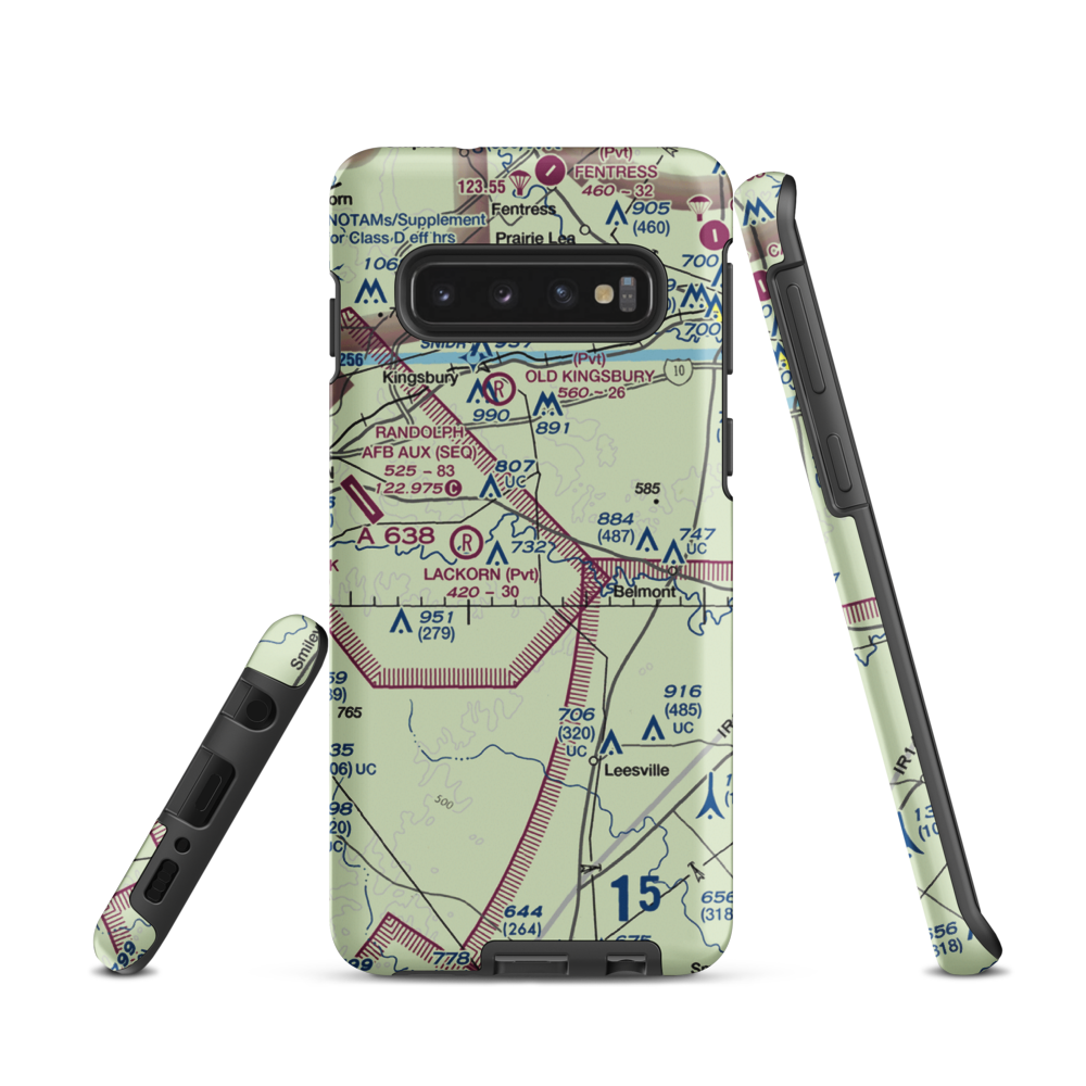 Glen Beicker Ranch Airport (83R) VFR Sectional Samsung Phone Case Samsung Galaxy S10 model shown