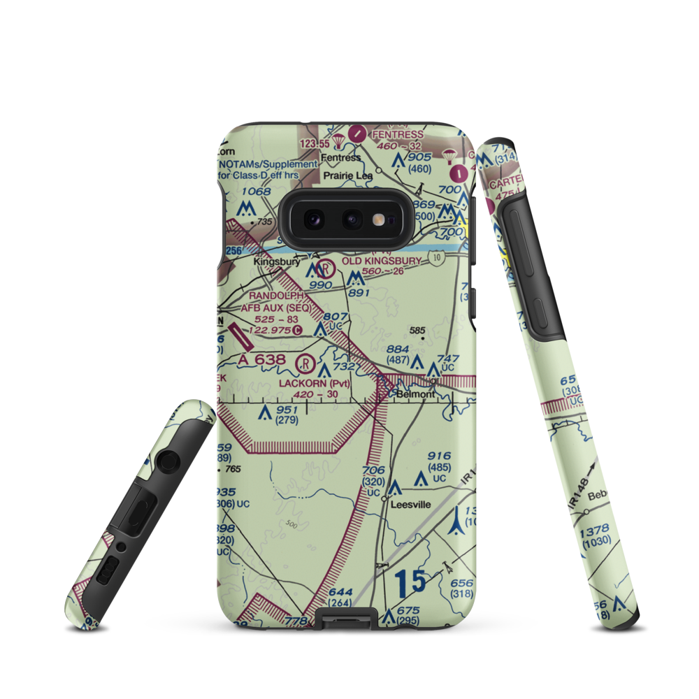 Glen Beicker Ranch Airport (83R) VFR Sectional Samsung Phone Case Samsung Galaxy S10e model shown
