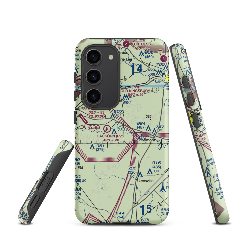 Glen Beicker Ranch Airport (83R) VFR Sectional Samsung Phone Case Samsung Galaxy S23 model shown
