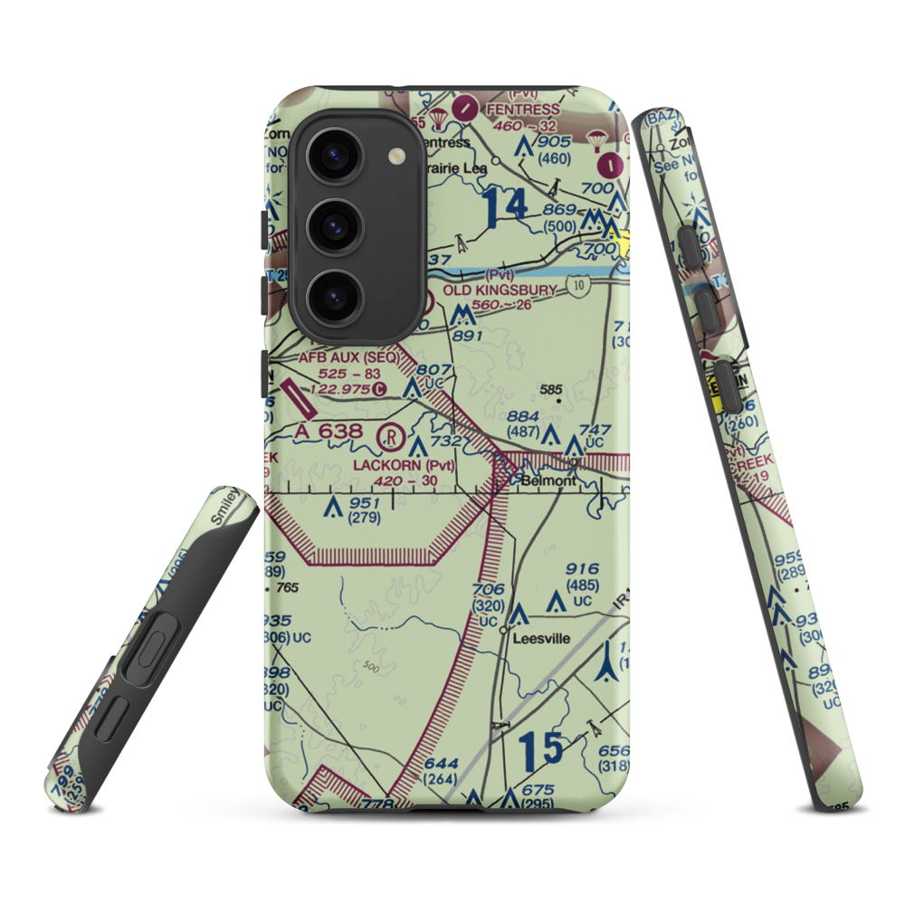 Glen Beicker Ranch Airport (83R) VFR Sectional Samsung Phone Case Samsung Galaxy S23 Plus model shown