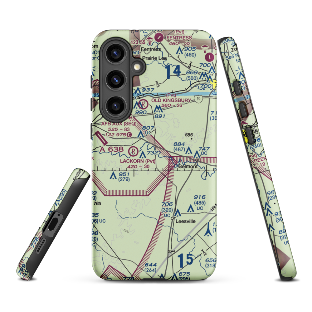Glen Beicker Ranch Airport (83R) VFR Sectional Samsung Phone Case Samsung Galaxy S24 Plus model shown