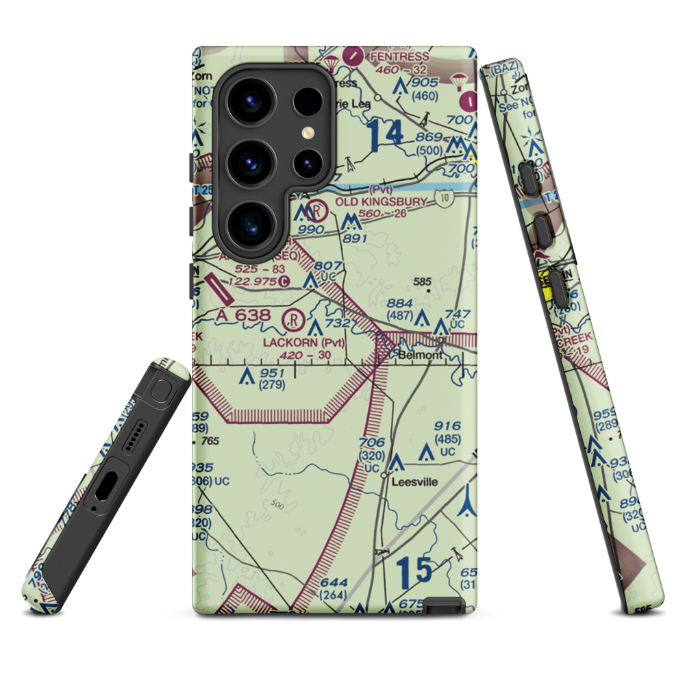 Glen Beicker Ranch Airport (83R) VFR Sectional Samsung Phone Case Samsung Galaxy S24 Ultra model shown