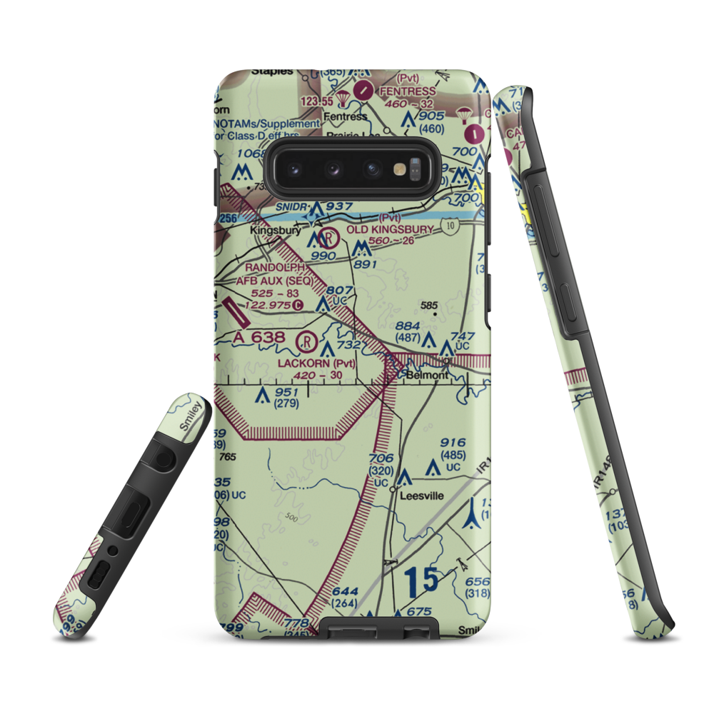 Glen Beicker Ranch Airport (83R) VFR Sectional Samsung Phone Case Samsung Galaxy S10 Plus model shown