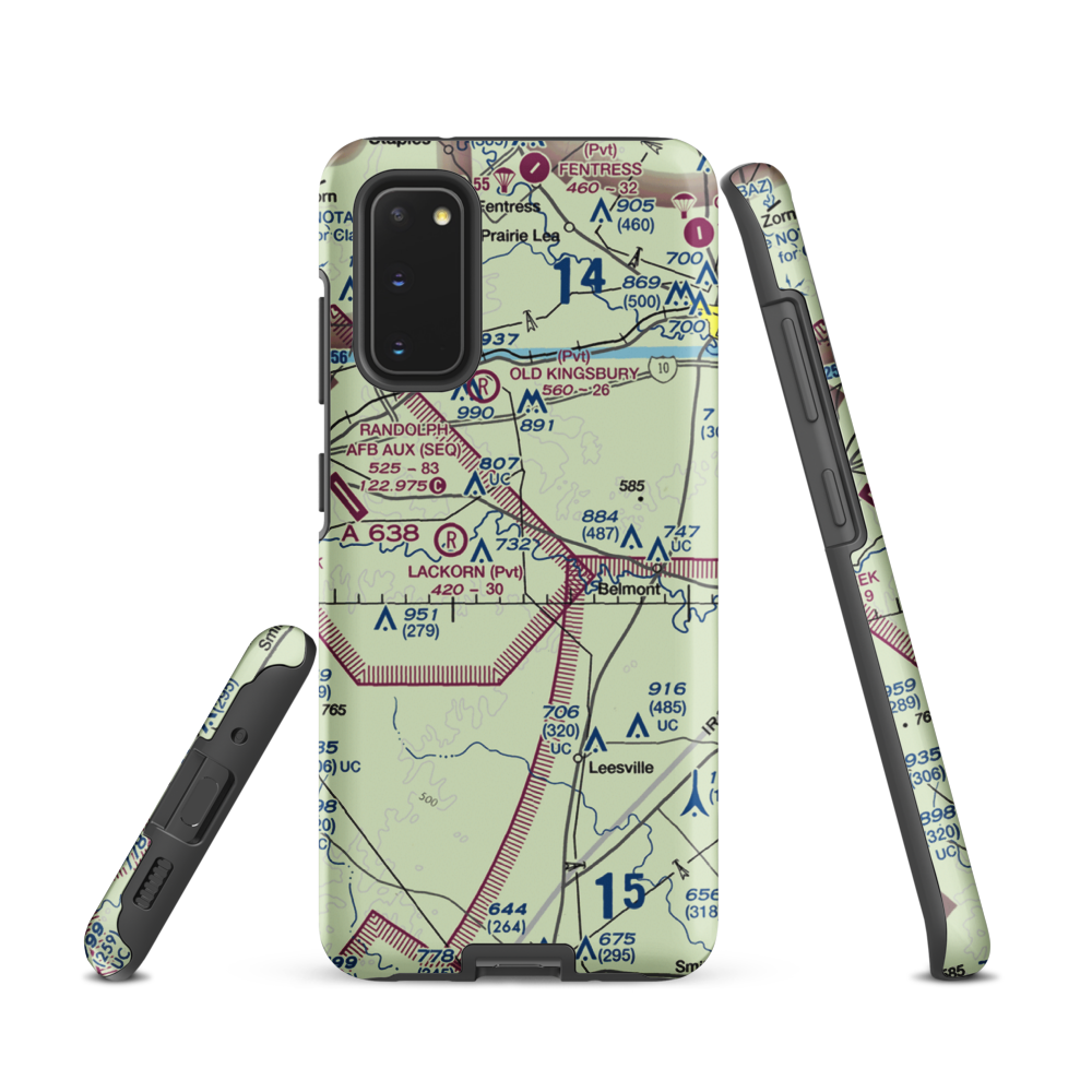Glen Beicker Ranch Airport (83R) VFR Sectional Samsung Phone Case Samsung Galaxy S20 model shown