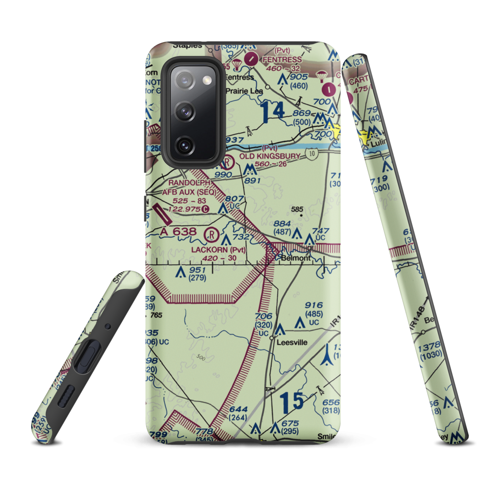 Glen Beicker Ranch Airport (83R) VFR Sectional Samsung Phone Case Samsung Galaxy S20 FE model shown