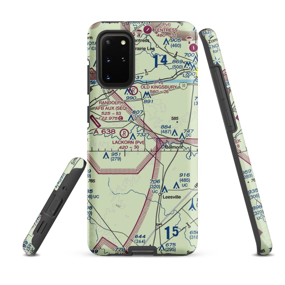 Glen Beicker Ranch Airport (83R) VFR Sectional Samsung Phone Case Samsung Galaxy S20 Plus model shown