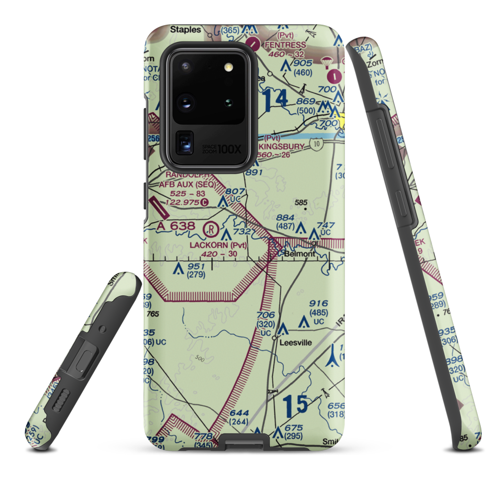 Glen Beicker Ranch Airport (83R) VFR Sectional Samsung Phone Case Samsung Galaxy S20 Ultra model shown