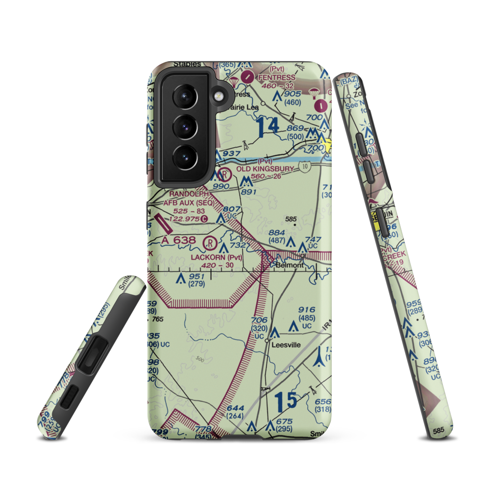 Glen Beicker Ranch Airport (83R) VFR Sectional Samsung Phone Case Samsung Galaxy S21 model shown