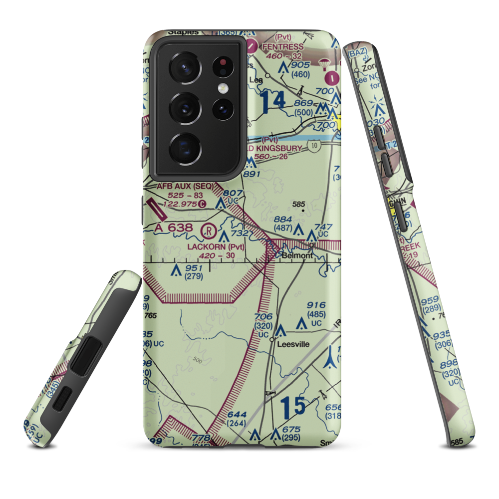 Glen Beicker Ranch Airport (83R) VFR Sectional Samsung Phone Case Samsung Galaxy S21 Ultra model shown