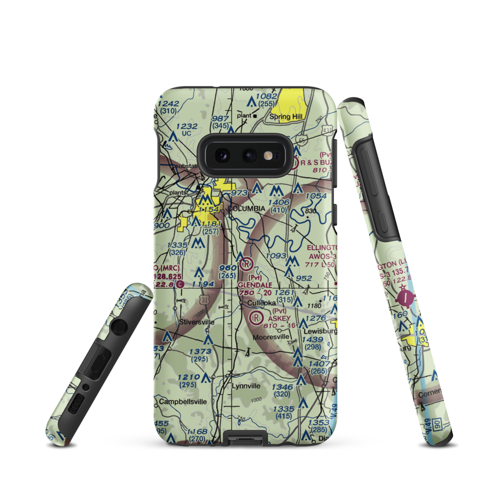 Glendale Field (51TN) VFR Sectional Samsung Phone Case Samsung Galaxy S10e model shown