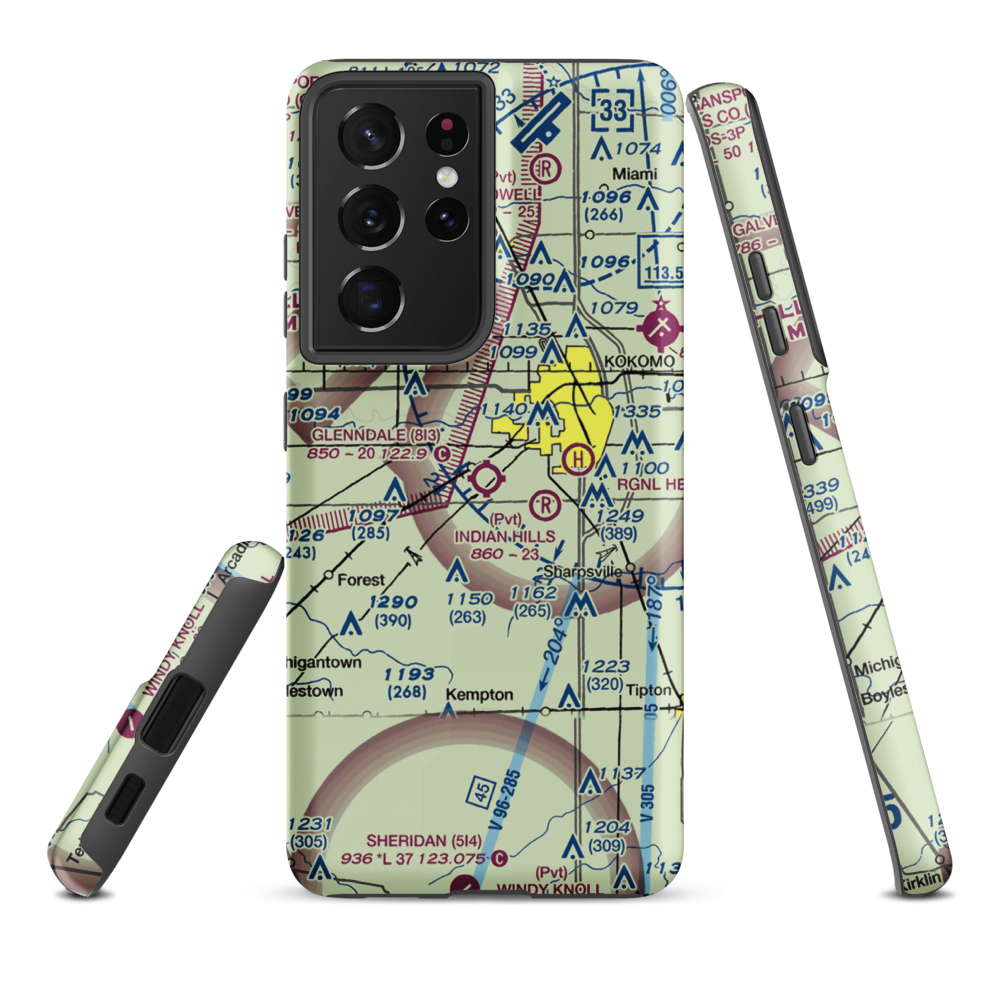 Glenndale Airport (8I3) VFR Sectional Samsung Phone Case Samsung Galaxy S21 Ultra model shown