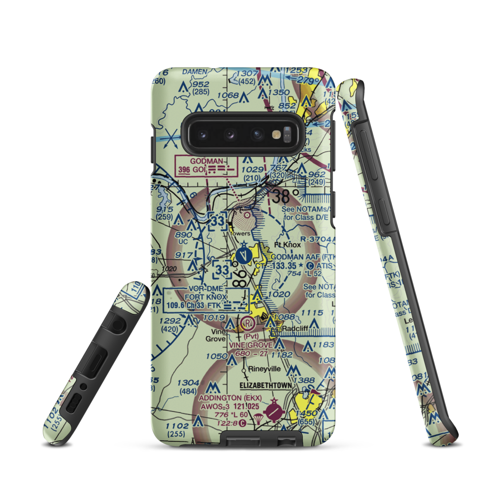 Godman Army Air Field (FTK) VFR Sectional Samsung Phone Case Samsung Galaxy S10 model shown