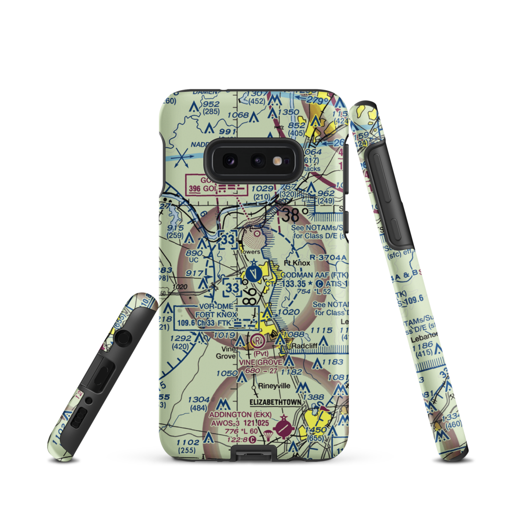 Godman Army Air Field (FTK) VFR Sectional Samsung Phone Case Samsung Galaxy S10 Plus model shown