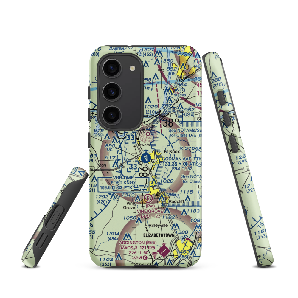 Godman Army Air Field (FTK) VFR Sectional Samsung Phone Case Samsung Galaxy S23 model shown