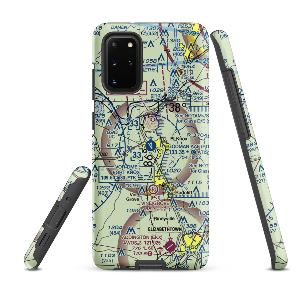 Godman Army Air Field (FTK) VFR Sectional Samsung Phone Case Samsung Galaxy S20 Plus model shown