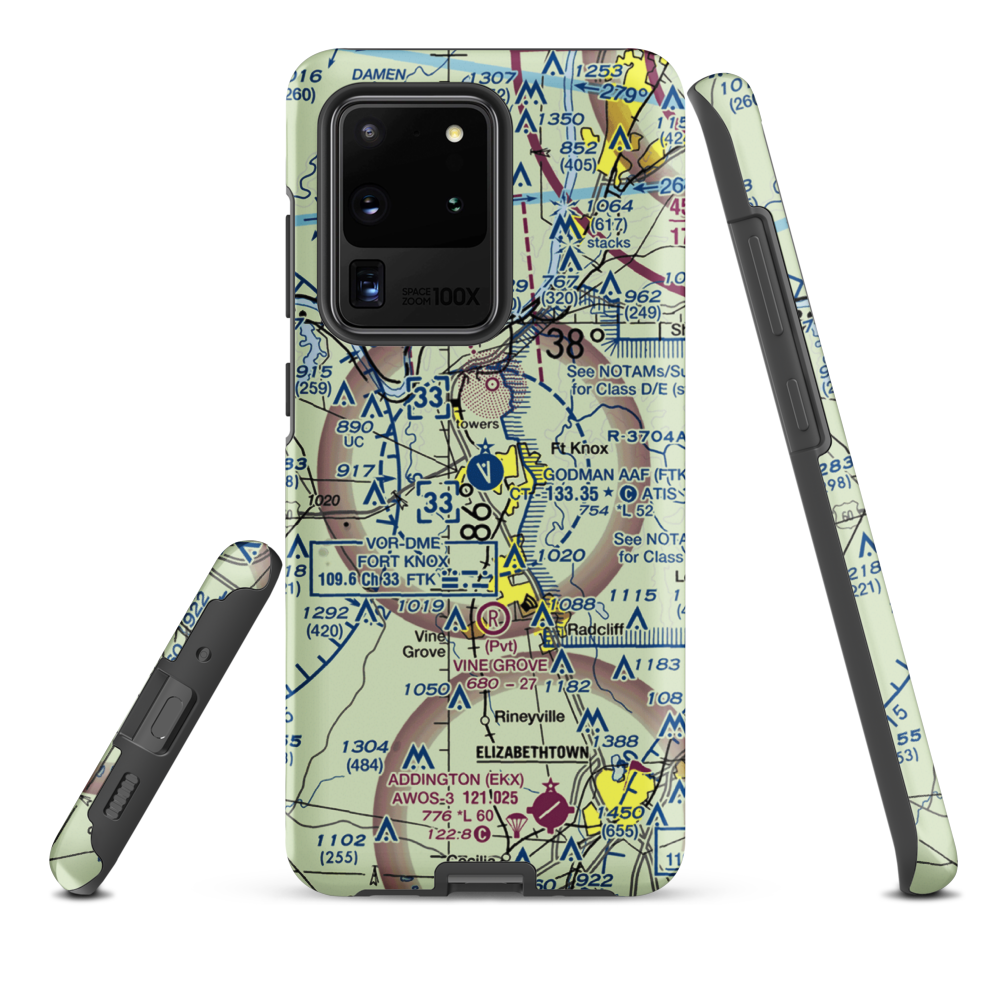 Godman Army Air Field (FTK) VFR Sectional Samsung Phone Case Samsung Galaxy S20 Ultra model shown